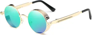 Dollger Vintage Steampunk Retro Metal Round Circle Frame Sunglasses