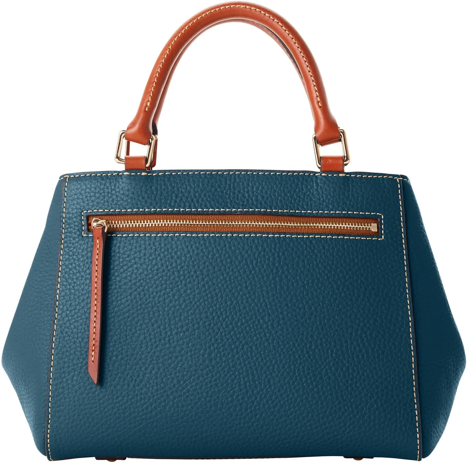 Dooney & Bourke Designer Handbags for Women, Pebble Grain Leather Small Satchel Bag with Crossbody Strap