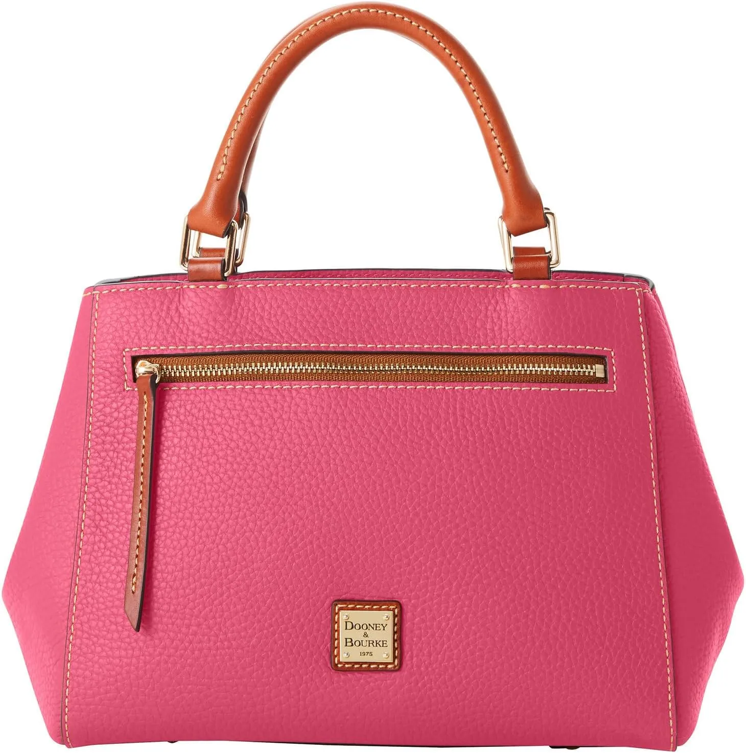 Dooney & Bourke Designer Handbags for Women, Pebble Grain Leather Small Satchel Bag with Crossbody Strap