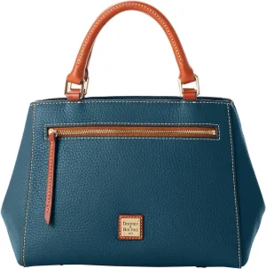 Dooney & Bourke Designer Handbags for Women, Pebble Grain Leather Small Satchel Bag with Crossbody Strap
