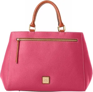 Dooney & Bourke Handbag, Pebble Grain Zip Satchel - Hot Pink