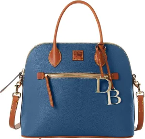 Dooney & Bourke Satchel Bags for Women, Pebble Grain Leather Domed Satchel Handbag with Optional Crossbody Bag Strap