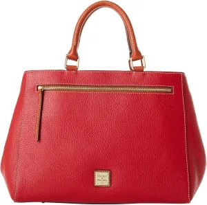 Dooney & Bourke Satchel Bags for Women, Pebble Grain Leather Zip Satchel Handbag with Crossbody Strap
