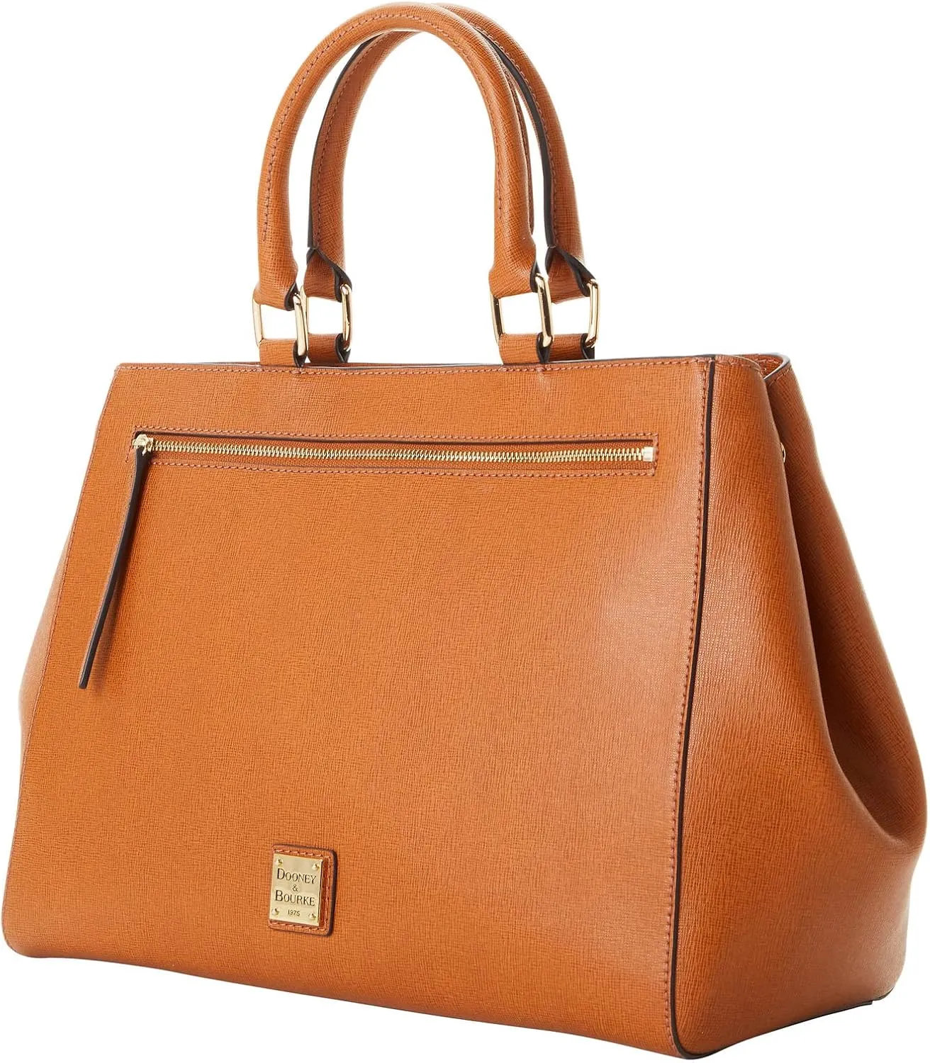 Dooney & Bourke Satchel Bags for Women, Saffiano Leather Satchel Handbag with Top Handles & Crossbody Strap