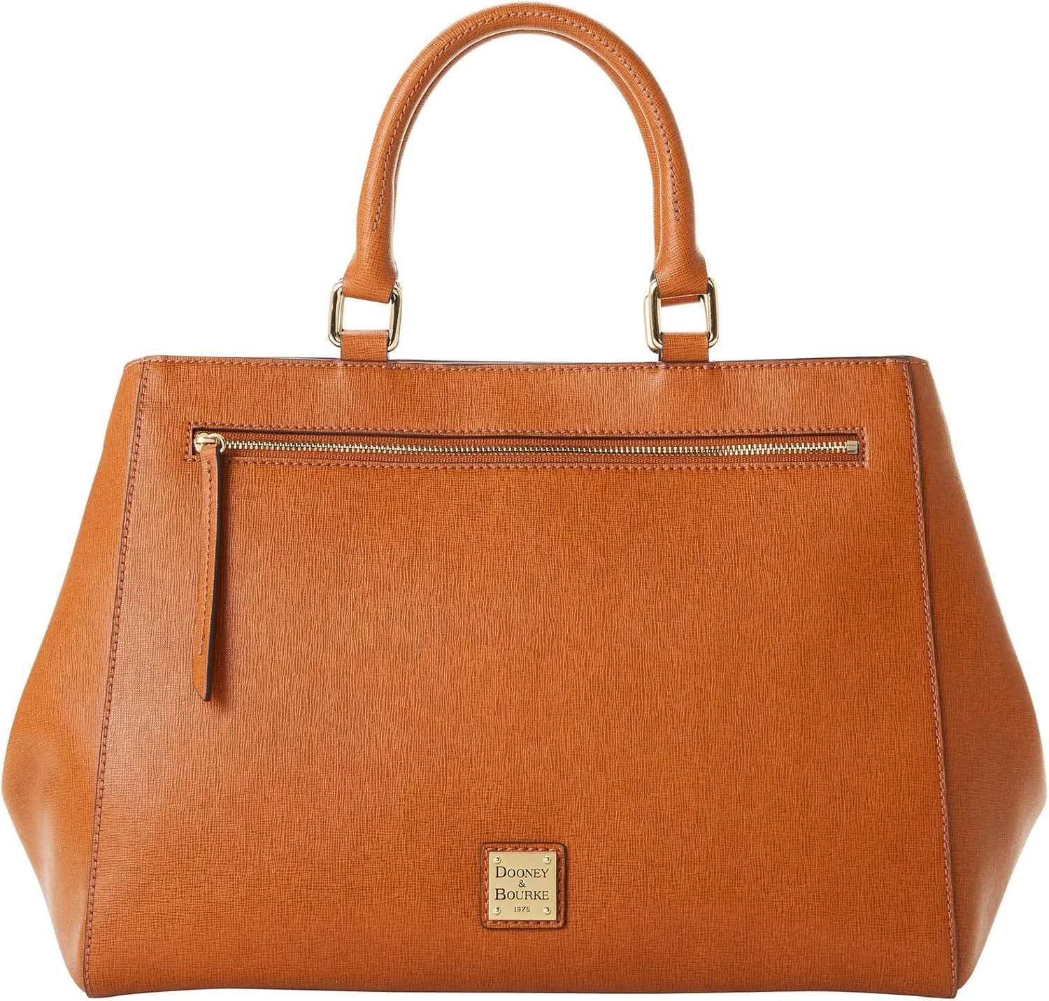 Dooney & Bourke Satchel Bags for Women, Saffiano Leather Satchel Handbag with Top Handles & Crossbody Strap
