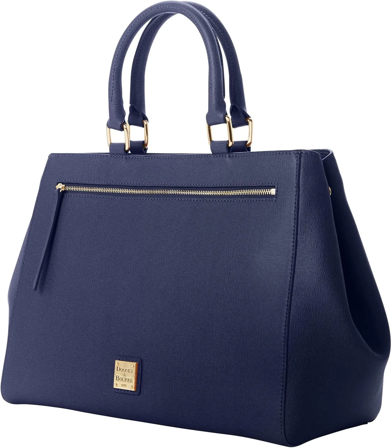 Dooney & Bourke Satchel Bags for Women, Saffiano Leather Satchel Handbag with Top Handles & Crossbody Strap