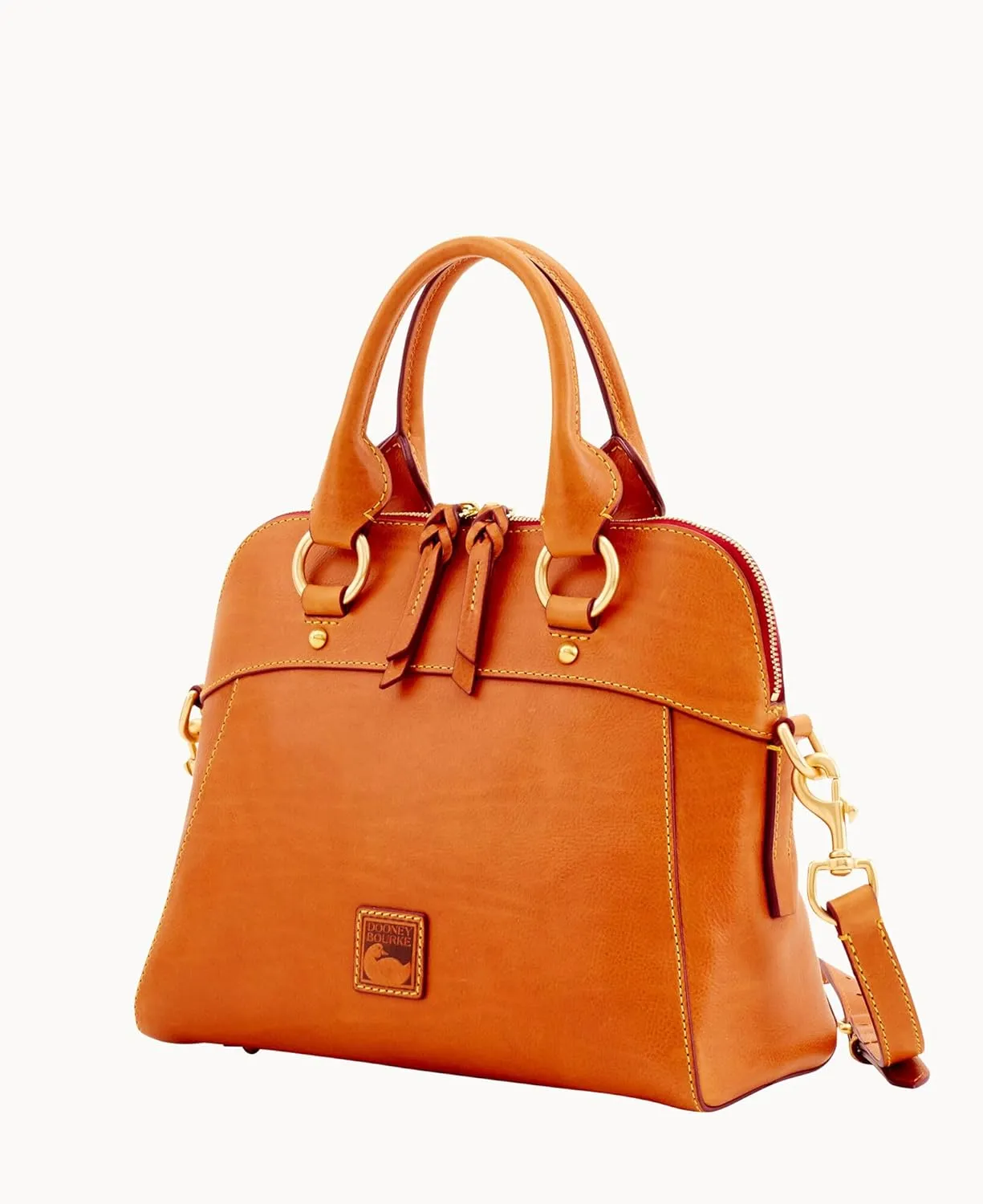 Dooney & Bourke Satchel Handbags for Women, Cameron Florentine Leather Satchel Bag with Optional Crossbody Strap