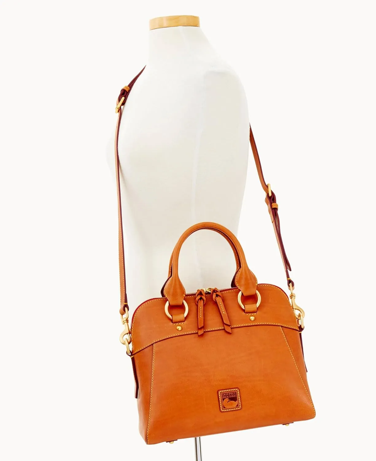 Dooney & Bourke Satchel Handbags for Women, Cameron Florentine Leather Satchel Bag with Optional Crossbody Strap