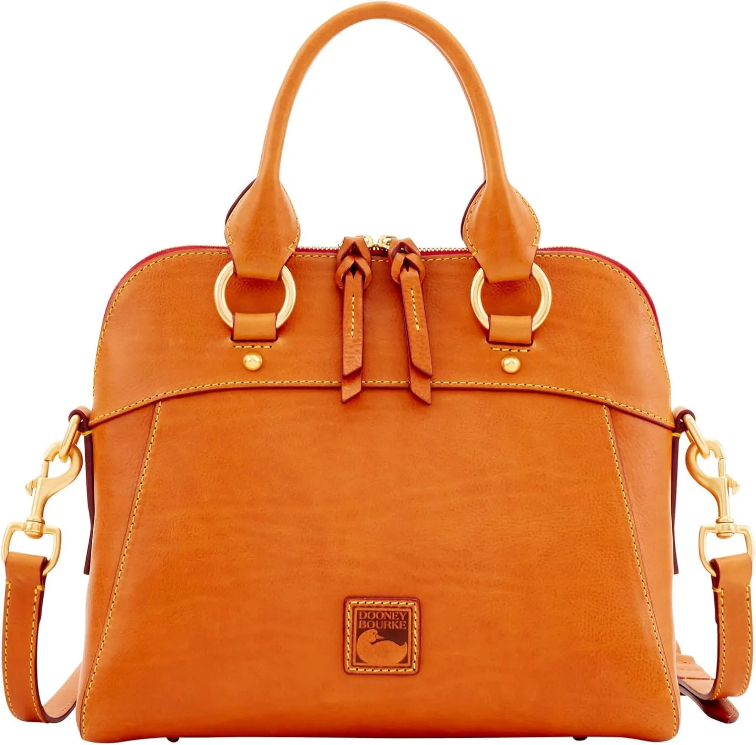 Dooney & Bourke Satchel Handbags for Women, Cameron Florentine Leather Satchel Bag with Optional Crossbody Strap