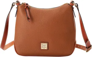 Dooney & Bourke Women's Crossbody Hobo in Pebble Grain Leather, Medium Handbag with Adjustable & Detachable Shoulder Strap