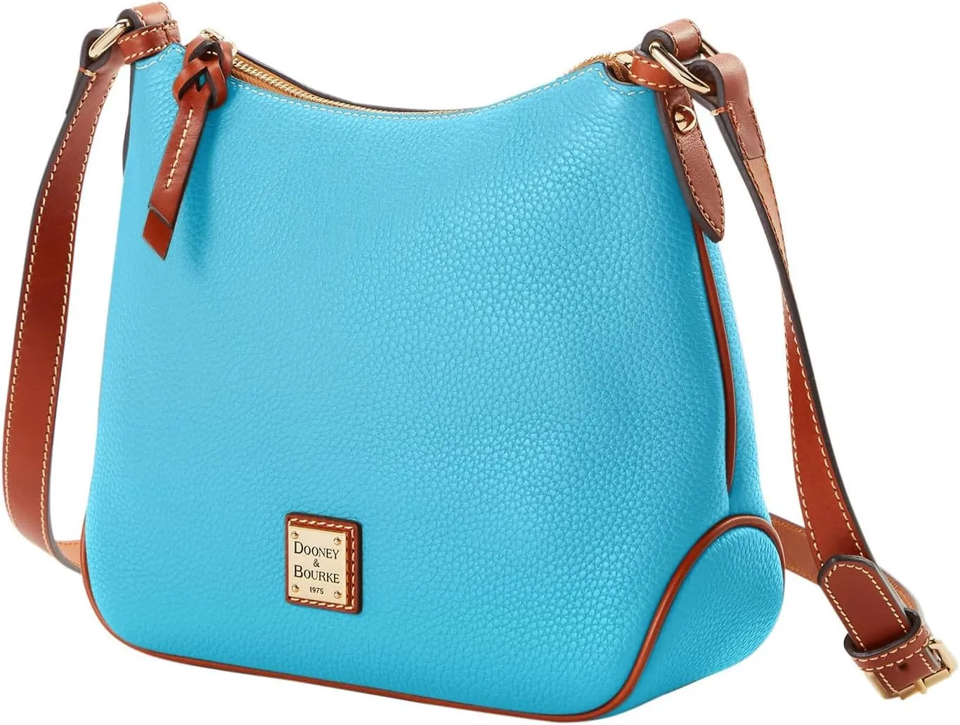 Dooney & Bourke Women's Crossbody Hobo in Pebble Grain Leather, Medium Handbag with Adjustable & Detachable Shoulder Strap