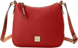 Dooney & Bourke Women's Crossbody Hobo in Pebble Grain Leather, Medium Handbag with Adjustable & Detachable Shoulder Strap