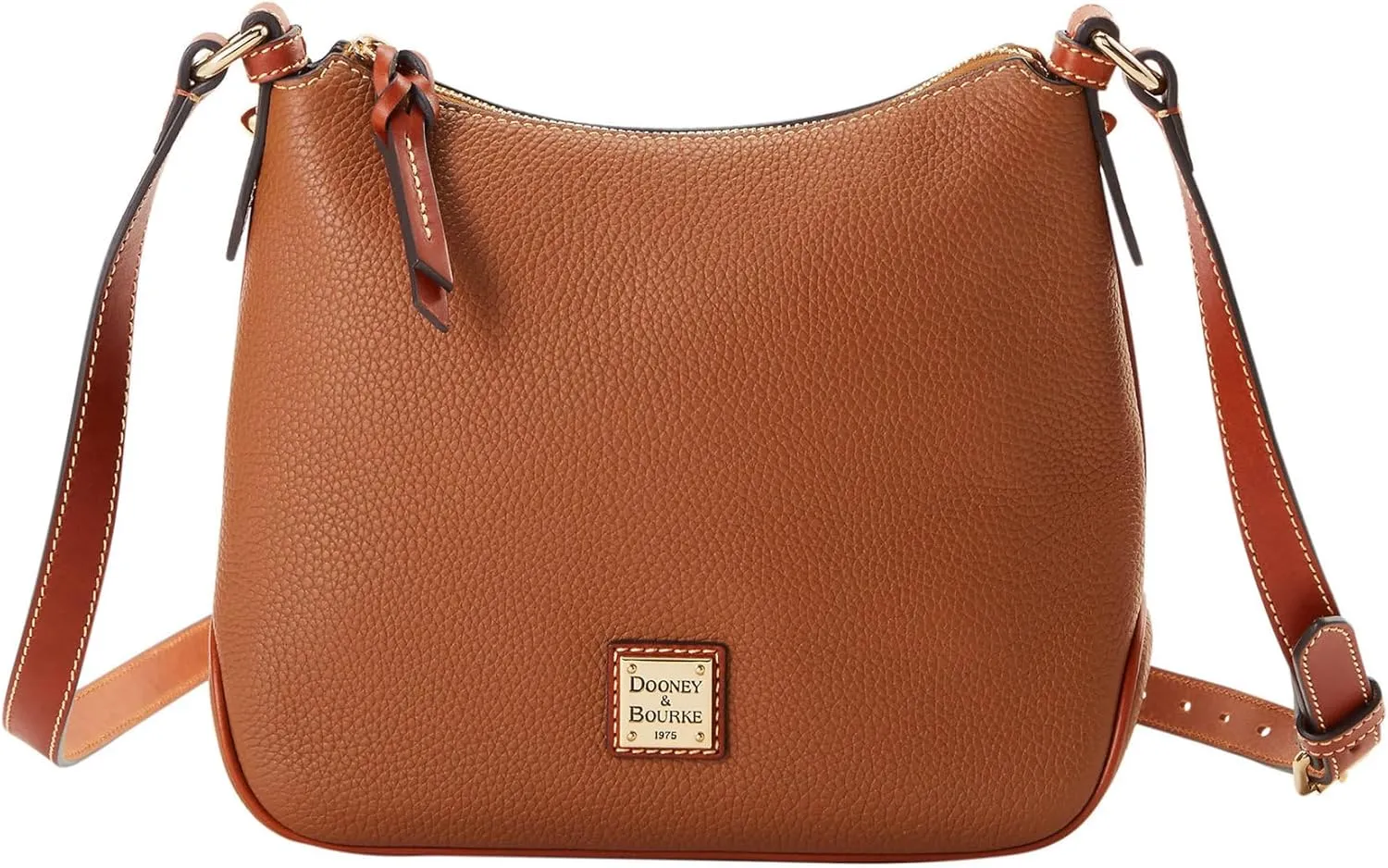 Dooney & Bourke Women's Crossbody Hobo in Pebble Grain Leather, Medium Handbag with Adjustable & Detachable Shoulder Strap