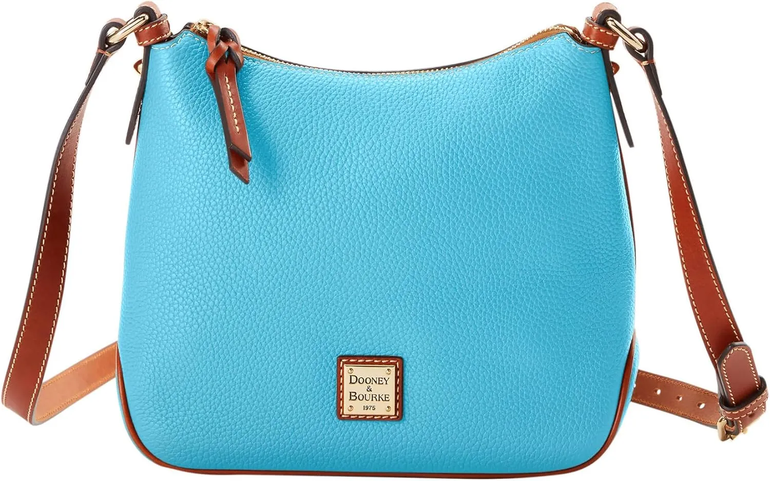 Dooney & Bourke Women's Crossbody Hobo in Pebble Grain Leather, Medium Handbag with Adjustable & Detachable Shoulder Strap