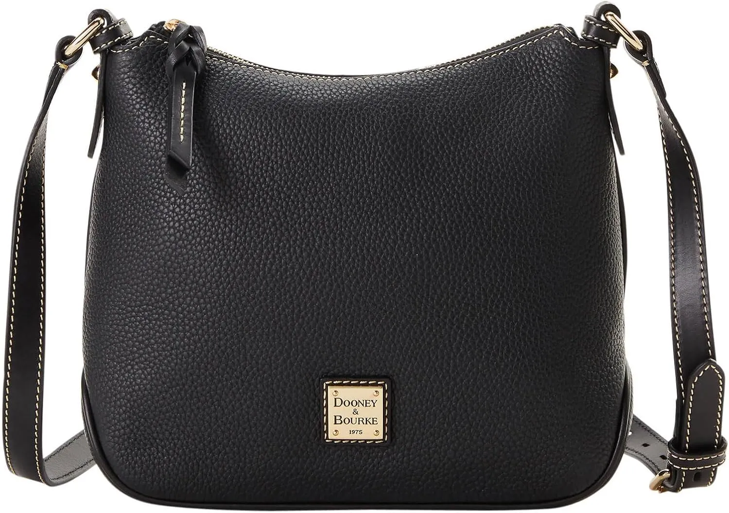 Dooney & Bourke Women's Crossbody Hobo in Pebble Grain Leather, Medium Handbag with Adjustable & Detachable Shoulder Strap