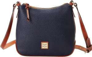Dooney & Bourke Women's Crossbody Hobo in Pebble Grain Leather, Medium Handbag with Adjustable & Detachable Shoulder Strap