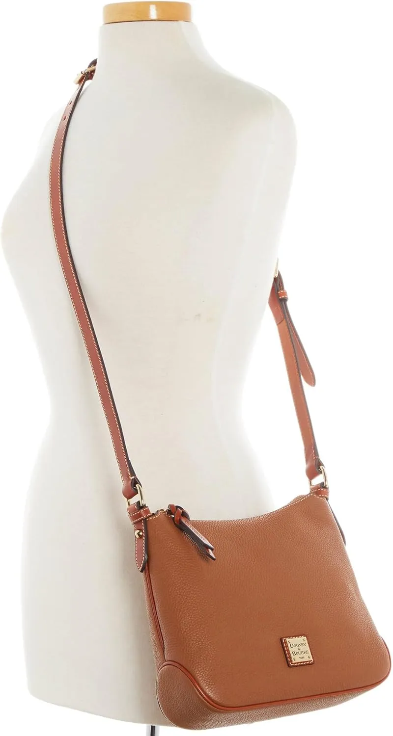 Dooney & Bourke Women's Crossbody Hobo in Pebble Grain Leather, Medium Handbag with Adjustable & Detachable Shoulder Strap