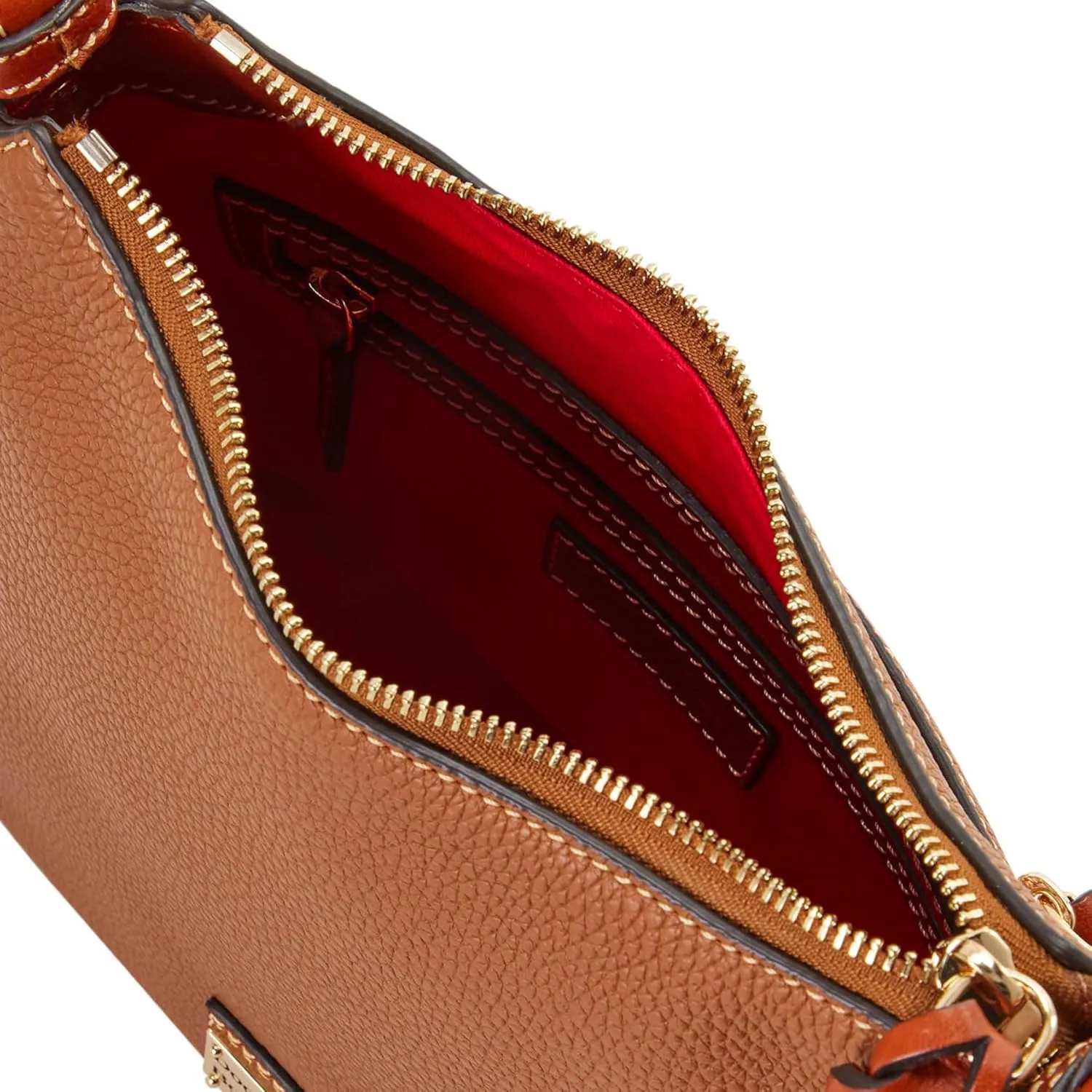 Dooney & Bourke Women's Crossbody Hobo in Pebble Grain Leather, Medium Handbag with Adjustable & Detachable Shoulder Strap