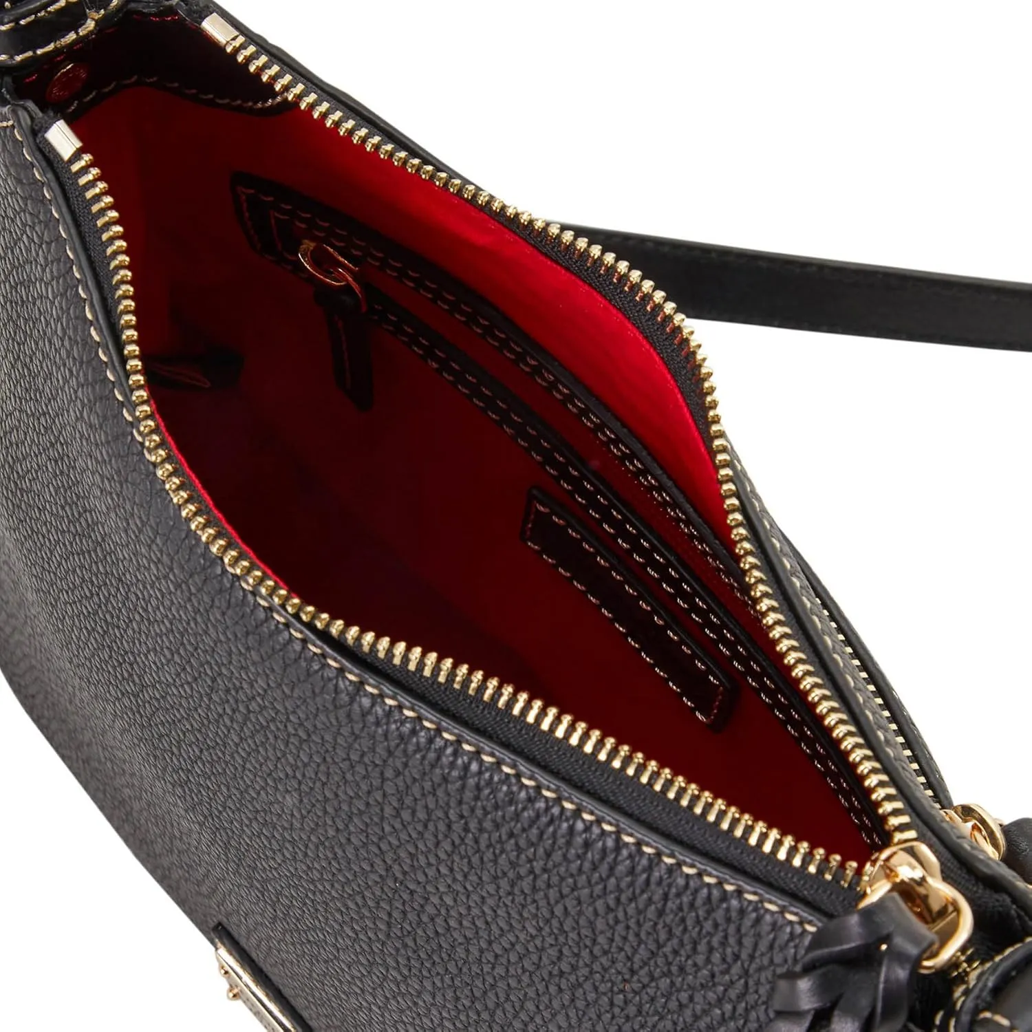 Dooney & Bourke Women's Crossbody Hobo in Pebble Grain Leather, Medium Handbag with Adjustable & Detachable Shoulder Strap