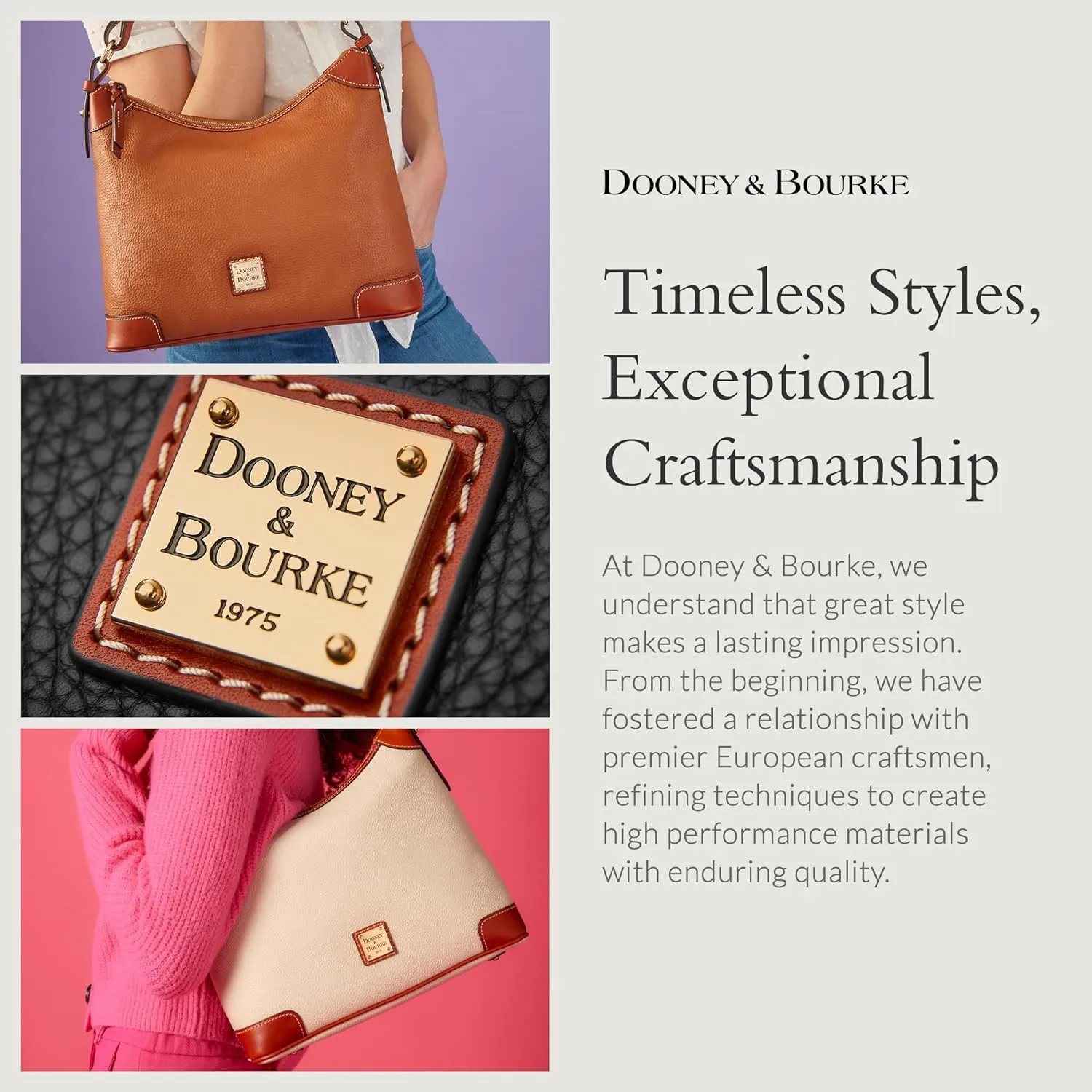 Dooney & Bourke Women's Domed Satchel in Pebble Grain Leather, Large Handbag with Adjustable & Detachable Shoulder Strap