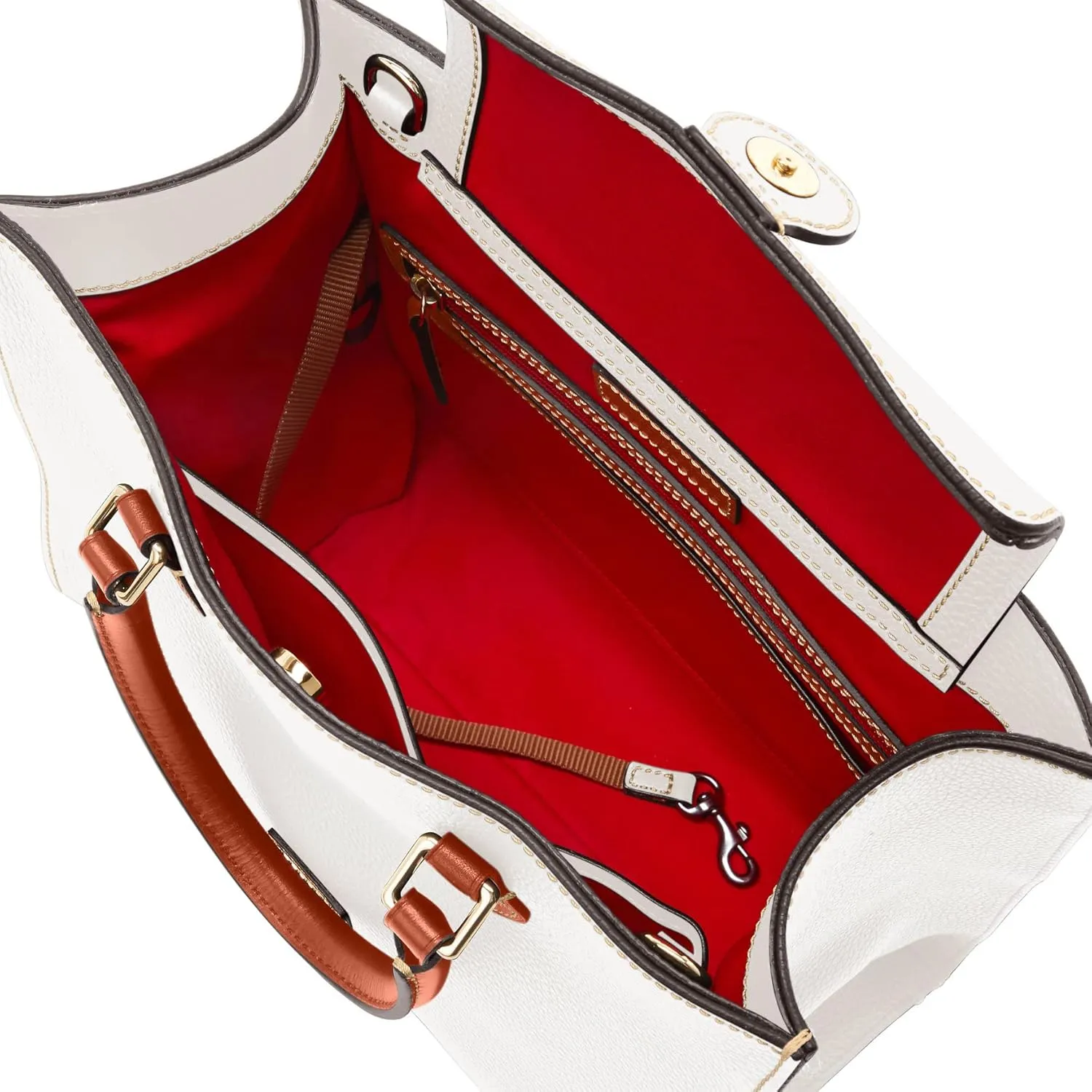 Dooney & Bourke Women's Janine Satchel in Pebble Grain Leather, Large Handbag with Adjustable & Detachable Shoulder Strap