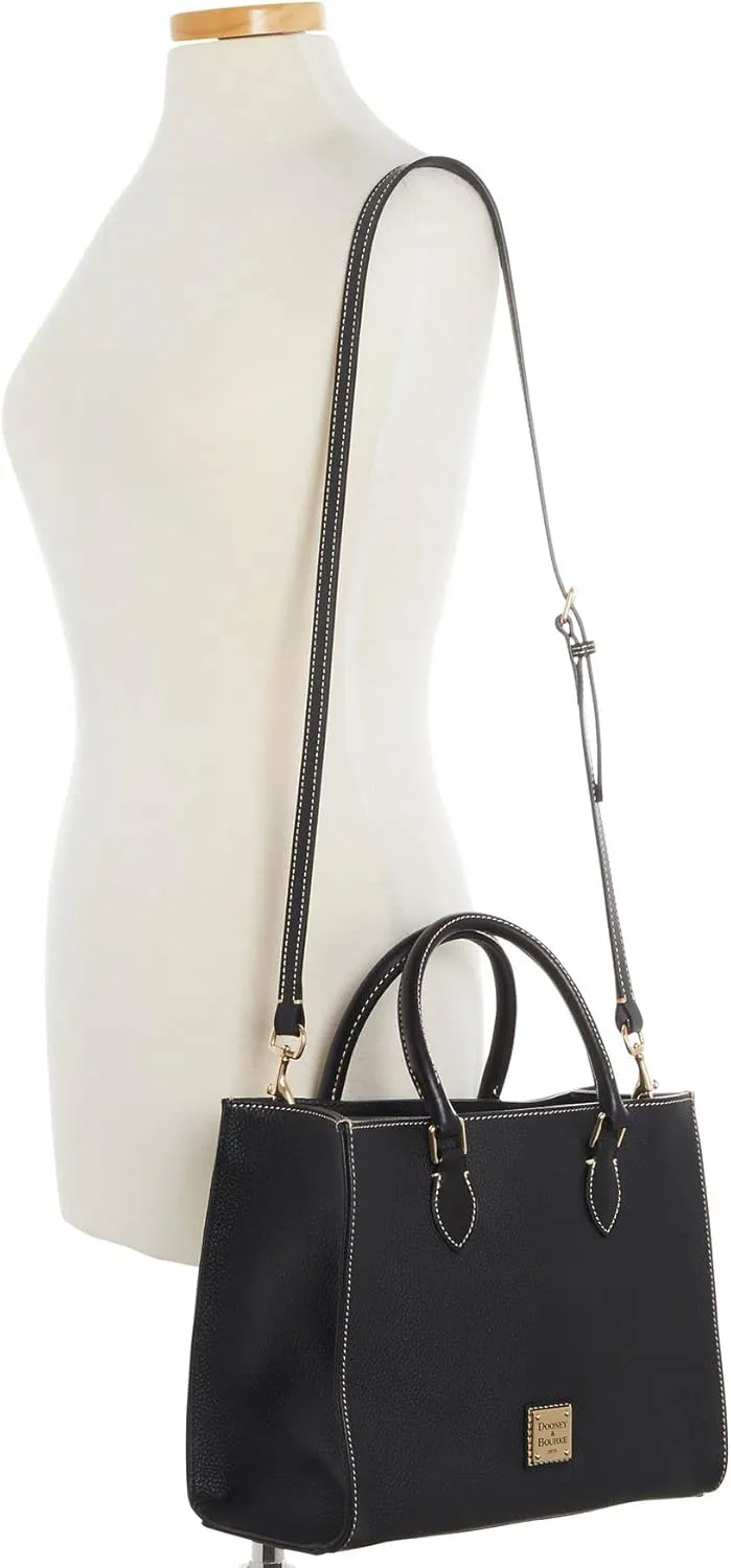 Dooney & Bourke Women's Janine Satchel in Pebble Grain Leather, Large Handbag with Adjustable & Detachable Shoulder Strap