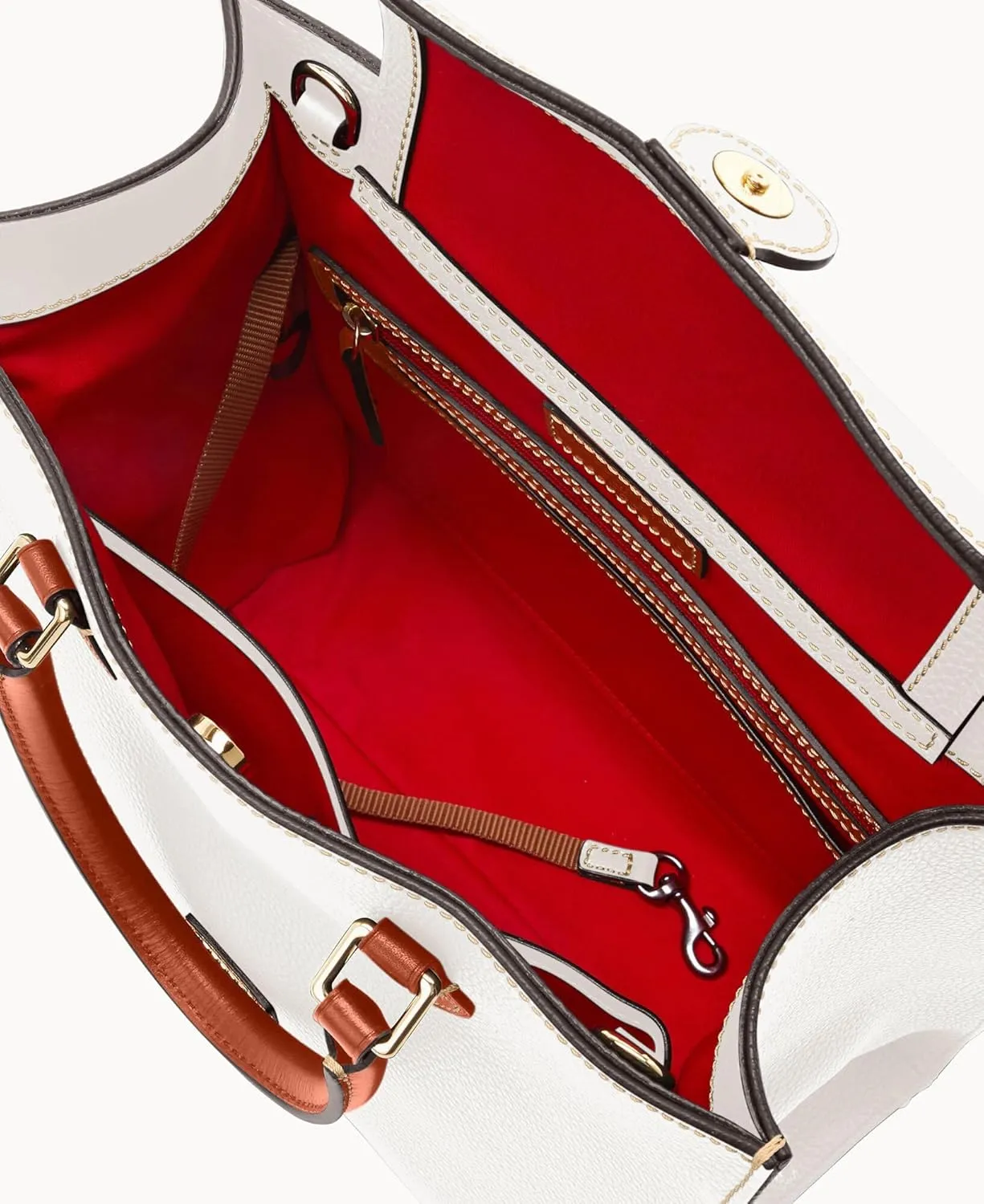 Dooney & Bourke Women's Janine Satchel in Pebble Grain Leather, Large Handbag with Adjustable & Detachable Shoulder Strap