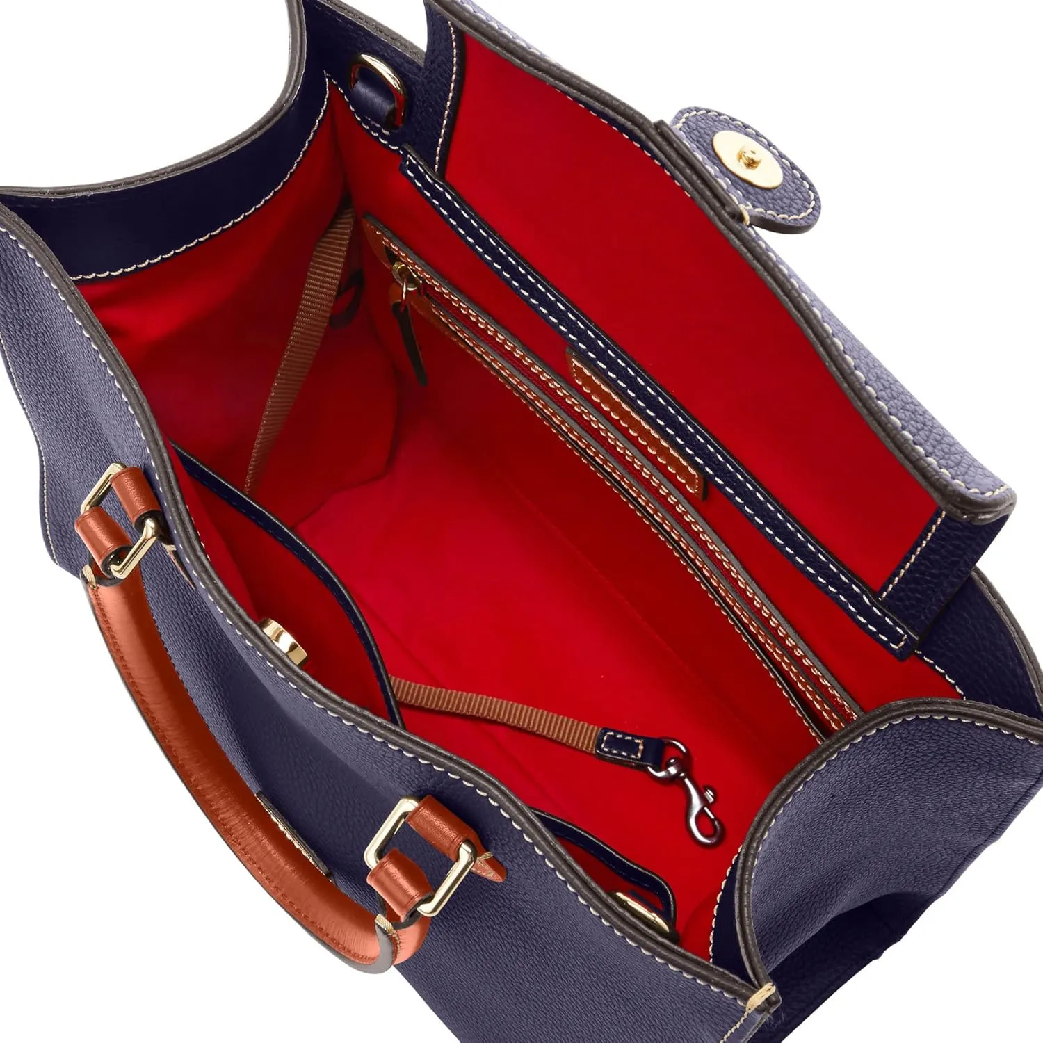 Dooney & Bourke Women's Janine Satchel in Pebble Grain Leather, Large Handbag with Adjustable & Detachable Shoulder Strap