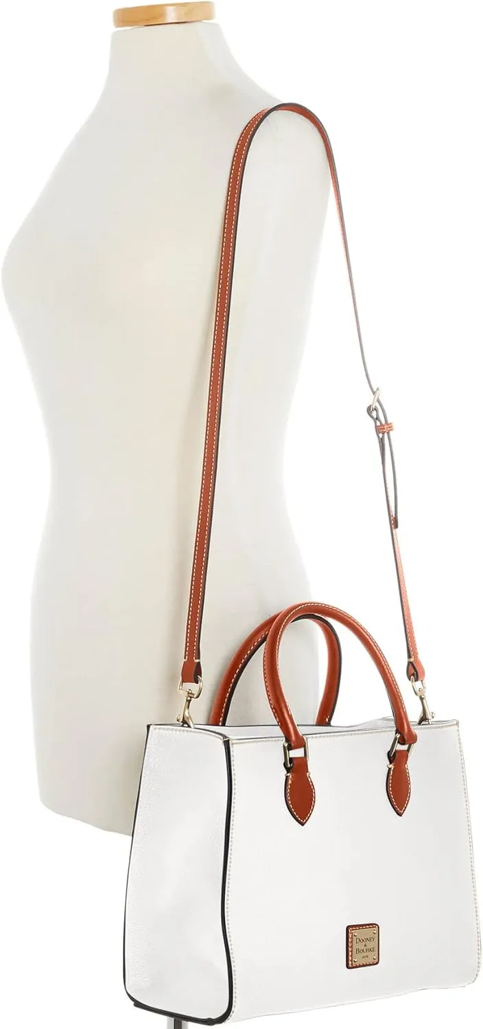 Dooney & Bourke Women's Janine Satchel in Pebble Grain Leather, Large Handbag with Adjustable & Detachable Shoulder Strap