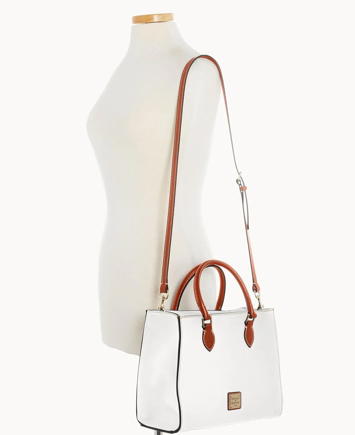 Dooney & Bourke Women's Janine Satchel in Pebble Grain Leather, Large Handbag with Adjustable & Detachable Shoulder Strap