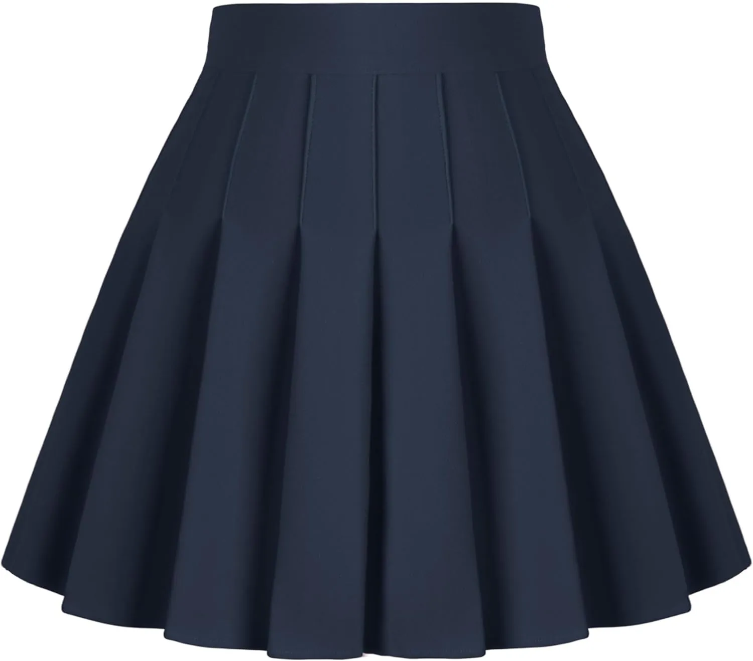 Dressever Women's Pleated Skirts Mini Skater Basic Skirt High Waist Tennis Skirt School Uniform Cheerleader Skirts