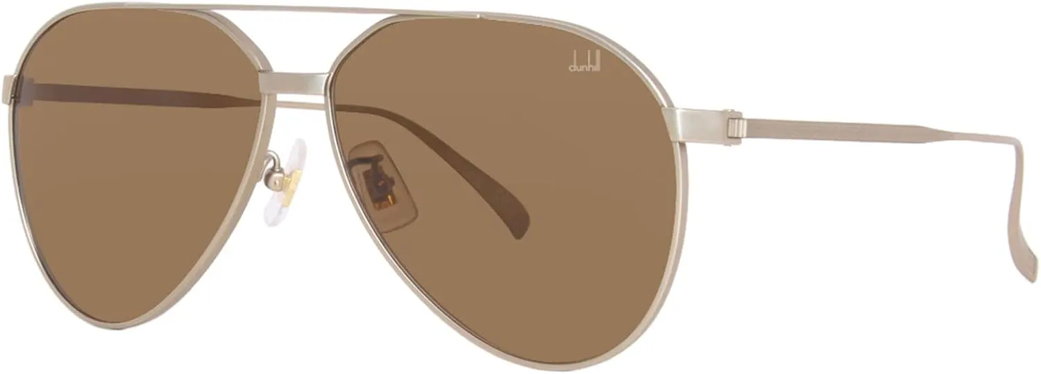 DU0005S 003 Sunglasses Titanium Men's Gold/Brown Pilot 60mm