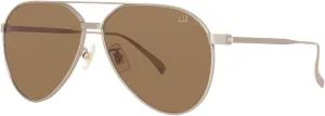 DU0005S 003 Sunglasses Titanium Men's Gold/Brown Pilot 60mm