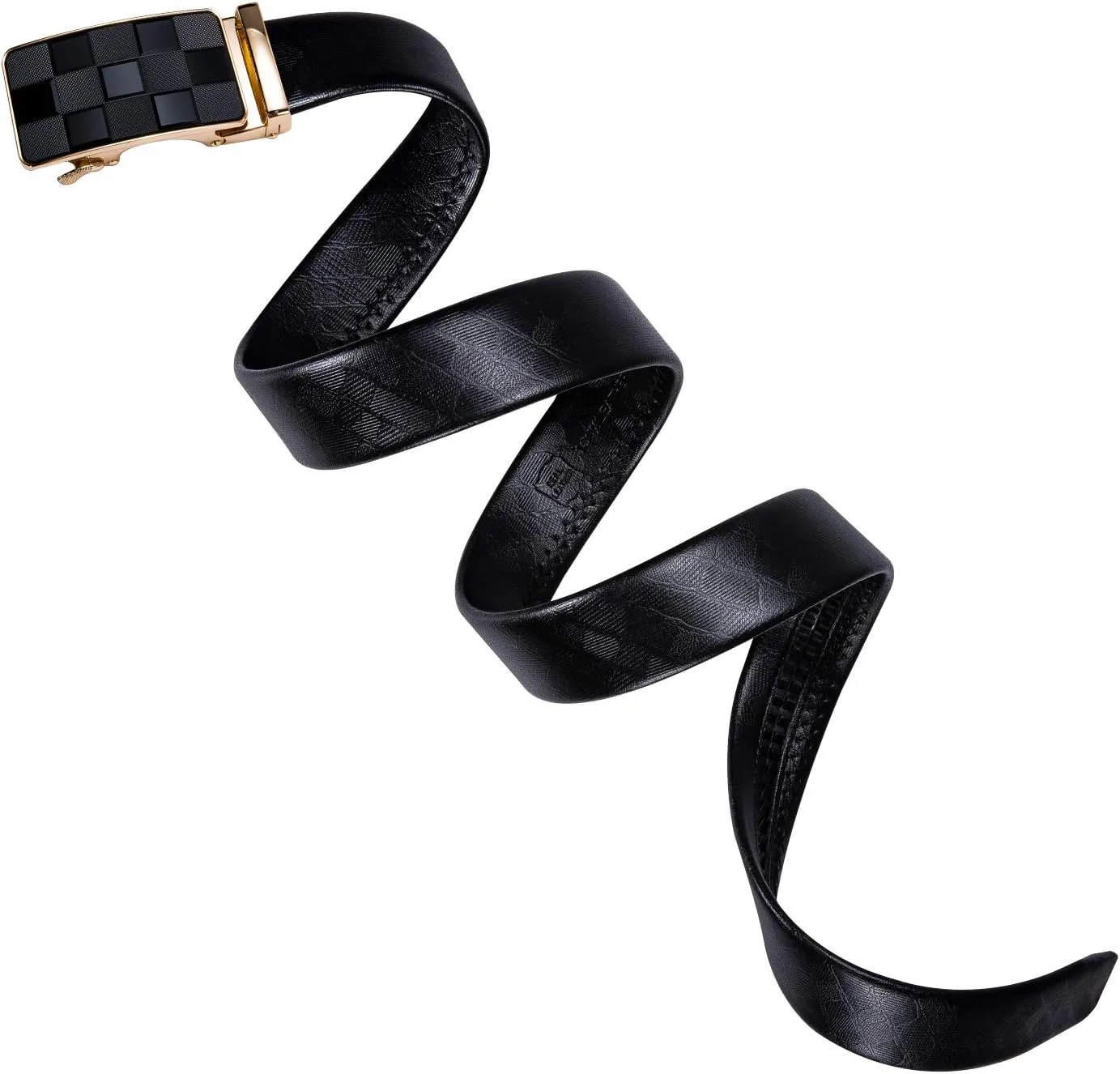 Dubulle Designer Mens Belts, Sliding Automatic Buckle Ratchet Dress Belt TOP Genuine Leather Strap Gifts