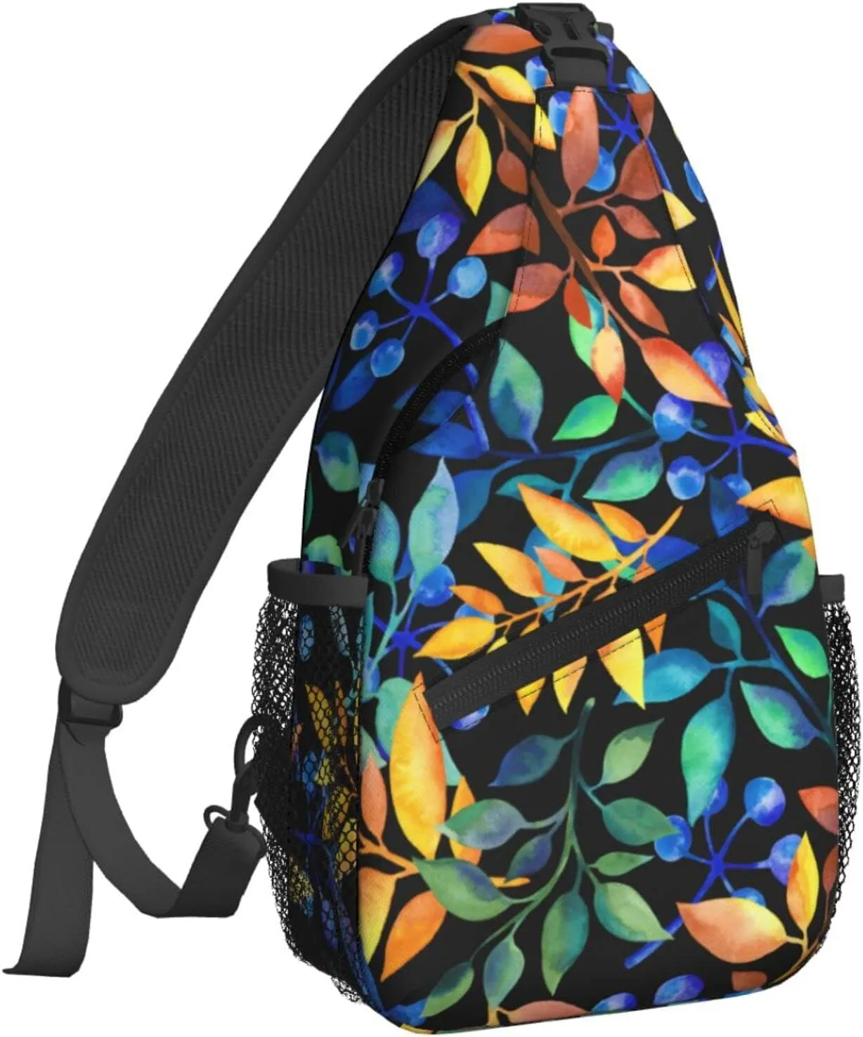 Dujiea Crossbody Backpack For Men Women Sling Bag, Leaves And Twigs Chest Bag Shoulder Bag Lightweight One Strap Backpack Multipurpose Travel Hiking Daypack