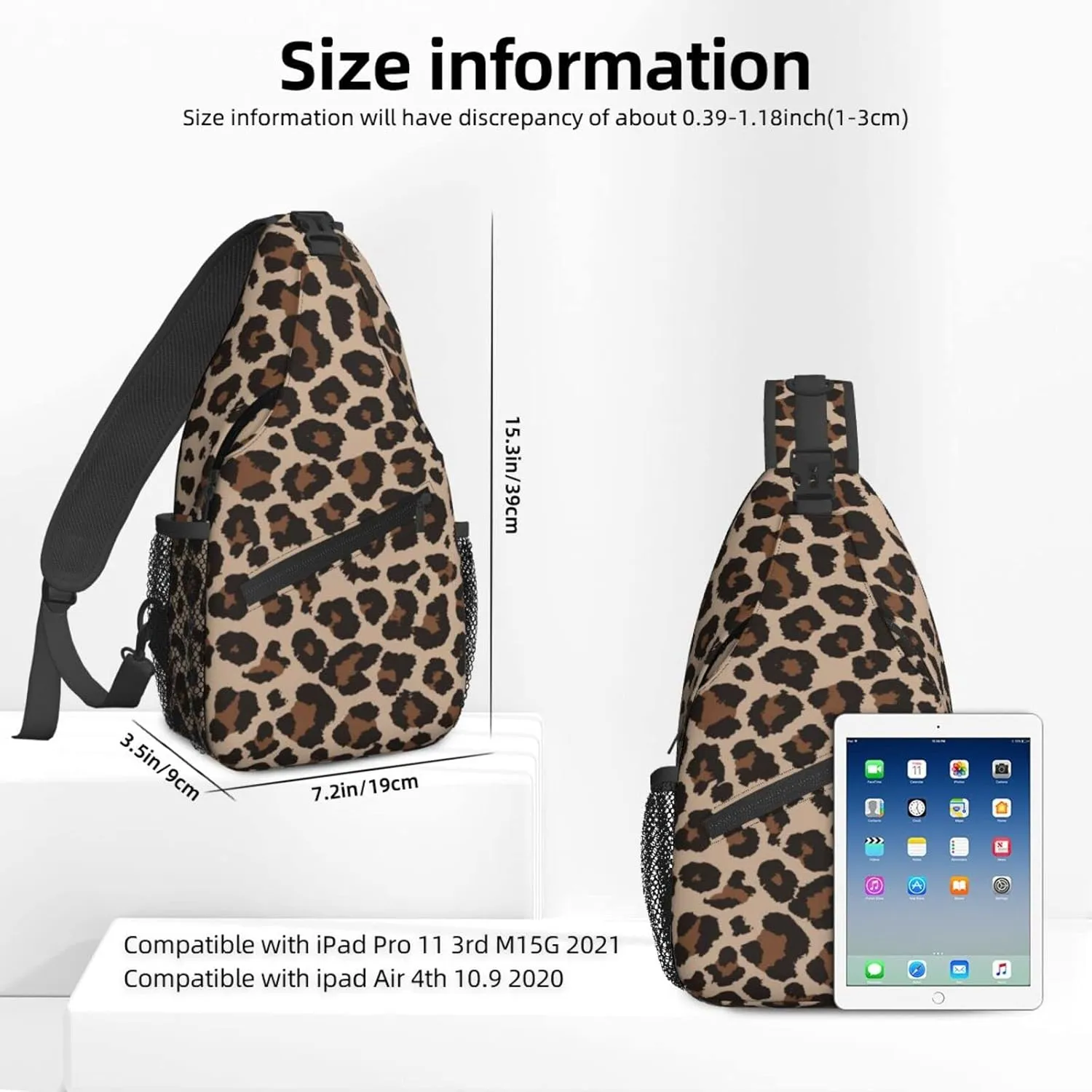 Dujiea Crossbody Backpack For Men Women Sling Bag, Leopard Pattern Chest Bag Shoulder Bag Lightweight One Strap Backpack Multipurpose Travel Hiking Daypack