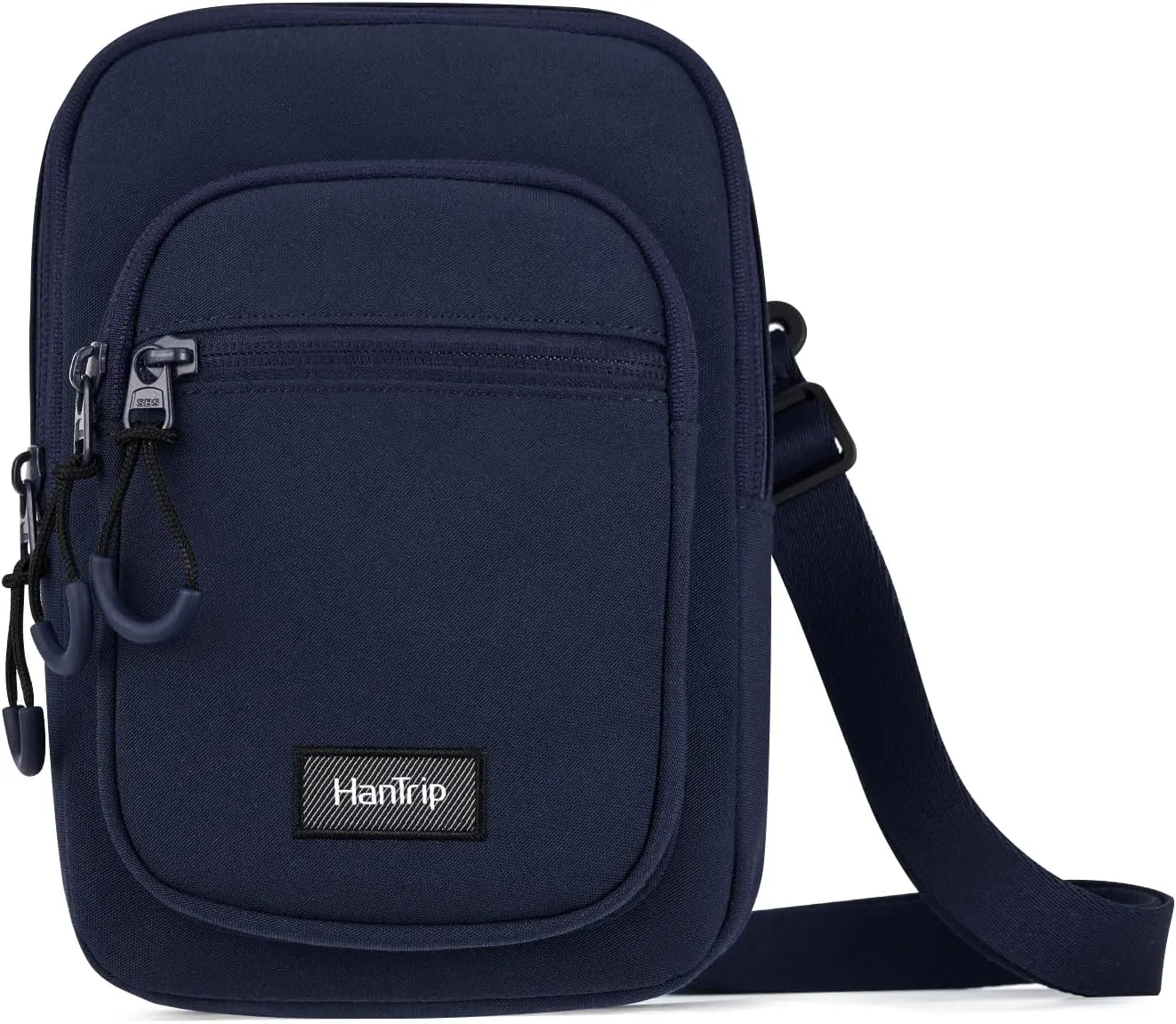 Durable Crossbody Bag for Men and Women Adjustable Shoulder Sling Bag with Multiple Zipper Pockets Unisex Daypack