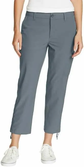 Eddie Bauer Capri Pants for Women with Side Zipprer Cargo Pocket - Women's Hiking Pants with Belt Loop - Ripstop Capri