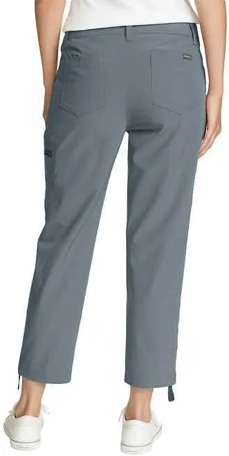 Eddie Bauer Capri Pants for Women with Side Zipprer Cargo Pocket - Women's Hiking Pants with Belt Loop - Ripstop Capri