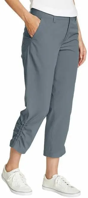 Eddie Bauer Capri Pants for Women with Side Zipprer Cargo Pocket - Women's Hiking Pants with Belt Loop - Ripstop Capri