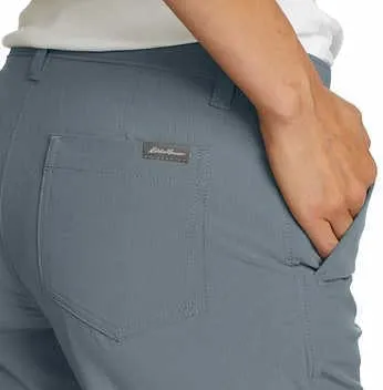 Eddie Bauer Capri Pants for Women with Side Zipprer Cargo Pocket - Women's Hiking Pants with Belt Loop - Ripstop Capri