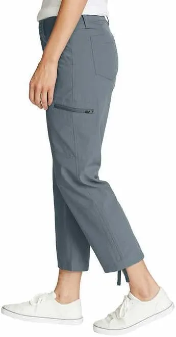 Eddie Bauer Capri Pants for Women with Side Zipprer Cargo Pocket - Women's Hiking Pants with Belt Loop - Ripstop Capri