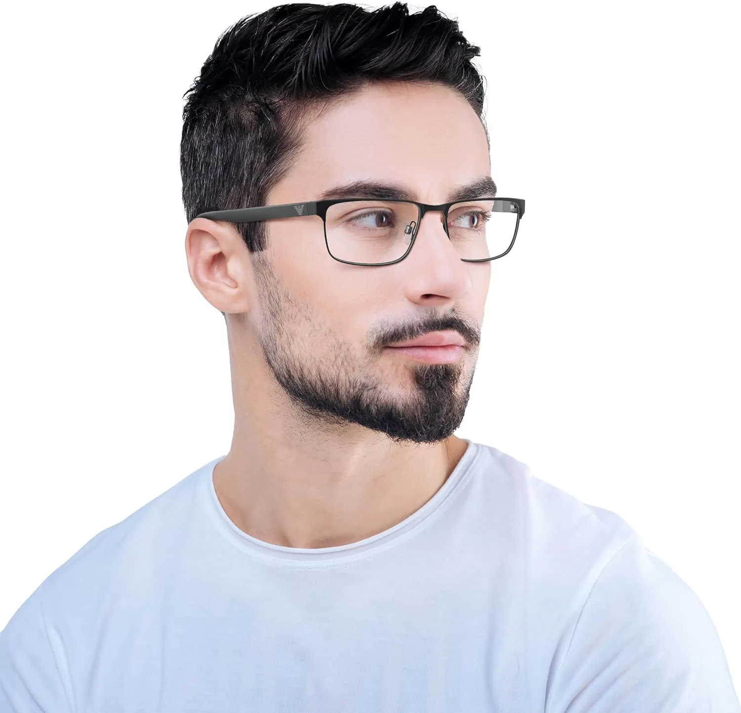 Emporio Armani Men's Ea1105 Rectangular Sunglasses