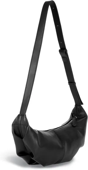 Emprier Crescent Crossbody Bag for Women PU Leather Dumpling Shoulder bag Trendy Hobo Purse