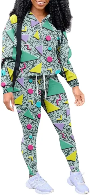 EOSIEDUR Women's Two Piece Outfits Zipper Jacket Pullover and Elastic Waistband Pants with Pockets Sweatsuit Tracksuit Sets