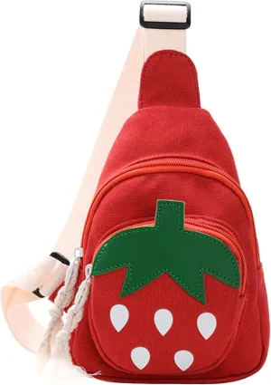Erinaco Fruit Strawberry Sling Bags Shoulder Backpack CrossBody Backpack Casual Daypack
