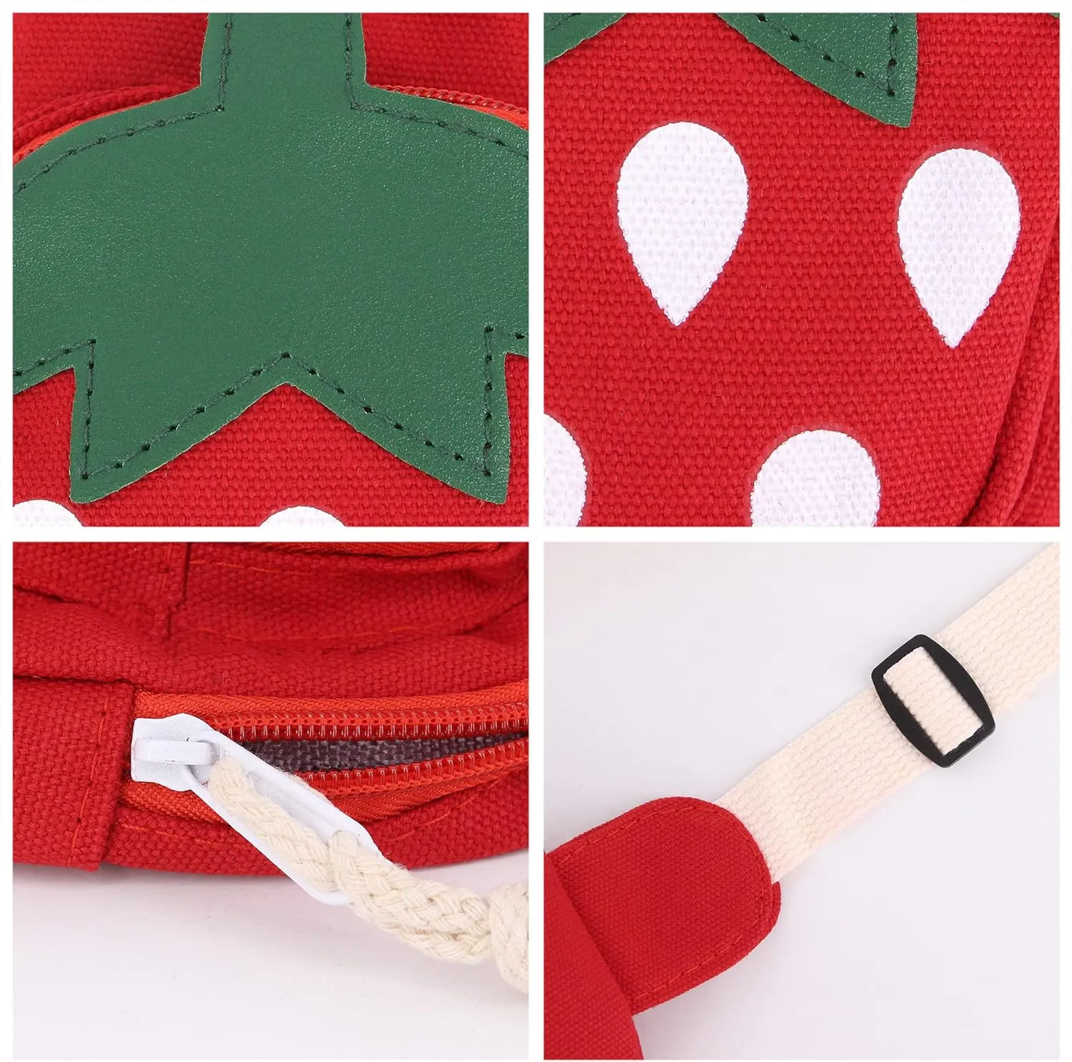 Erinaco Fruit Strawberry Sling Bags Shoulder Backpack CrossBody Backpack Casual Daypack