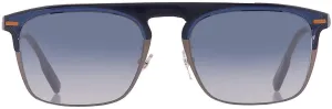 Ermenegildo Zegna Sunglasses EZ 0216 -H 90X Semishiny Gunmetal, Shiny Blue, Vicu