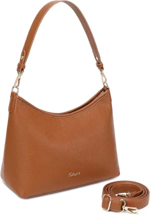 Eslcorri Hobo Bag for Women, PU Leather Crossbody Purse Travel Shoulder Satchel Bags Ladies Tote Handbags with 2 Straps