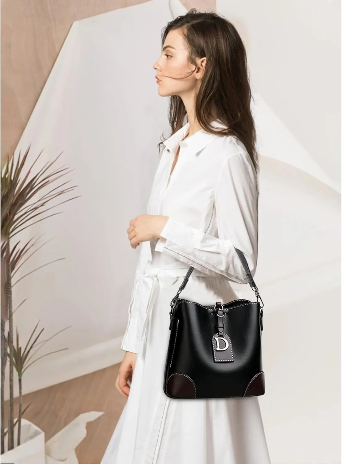 Eslcorri Hobo Bags for Women - Leather Crossbody Bags Fashion Purses and Handbags Ladies Shoulder Tote Satchel